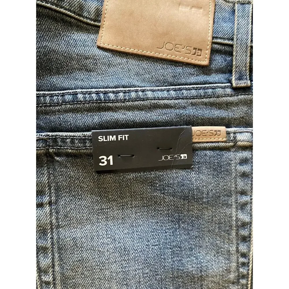 Joe’s Slim Fit Jeans DISTRESSED STRETCH DENIM Mens 31x33 Dark Wash Stripe